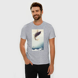 Футболка slim-fit A Jumping Carp, цвет: меланж — фото 2