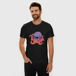 Футболка slim-fit Skull Octopus, цвет: черный — фото 2