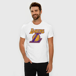 Футболка slim-fit Lakers Лейкерс Коби Брайант, цвет: белый — фото 2