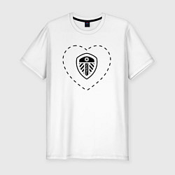 Футболка slim-fit Лого Leeds United в сердечке, цвет: белый