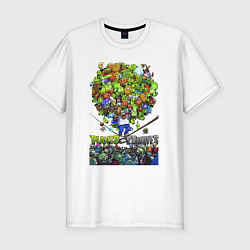 Футболка slim-fit Crazy Dave plants, цвет: белый