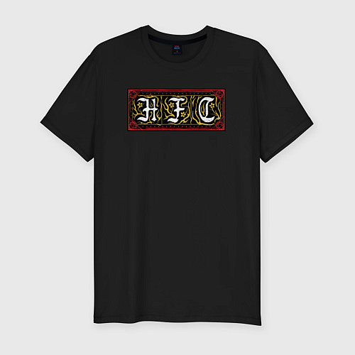 Мужская slim-футболка HFC HELLFIRE CLUB / Черный – фото 1