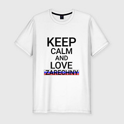 Футболка slim-fit Keep calm Zarechny Заречный, цвет: белый