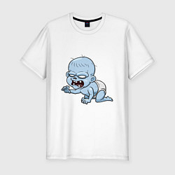 Мужская slim-футболка Ребёнок Зомби