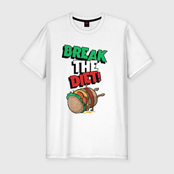 Мужская slim-футболка Break the diet!