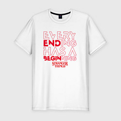 Мужская slim-футболка Every Ending has a beginning