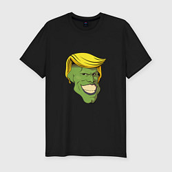Мужская slim-футболка Трамп - Маска