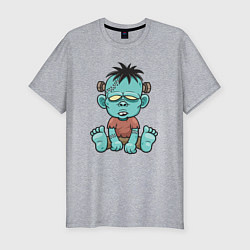 Мужская slim-футболка Мальчик Зомби