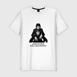 Мужская slim-футболка JOHN LENNON PAUL MCCARTNEY