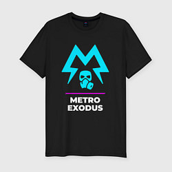 Футболка slim-fit Символ Metro Exodus в неоновых цветах, цвет: черный