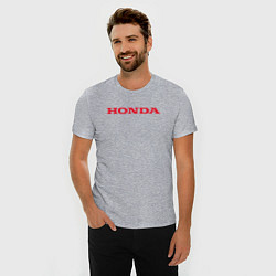 Футболка slim-fit HONDA ХОНДА LOGO спина, цвет: меланж — фото 2