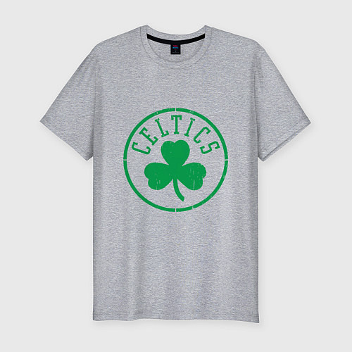 Мужская slim-футболка Celtics - Селтикс / Меланж – фото 1