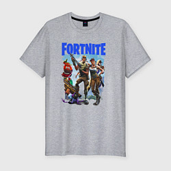 Футболка slim-fit FORTNITE ПЕРСОНАЖИ ИГРЫ, цвет: меланж