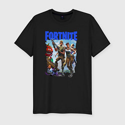 Футболка slim-fit FORTNITE ПЕРСОНАЖИ ИГРЫ, цвет: черный