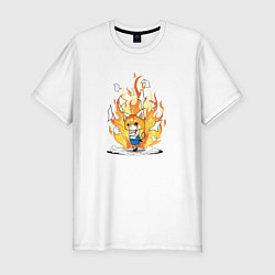 Футболка slim-fit Retsuko Its Fine Aggretsuko, цвет: белый