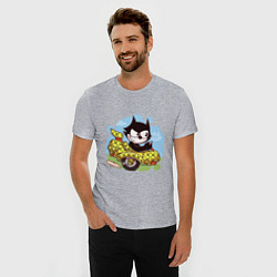 Футболка slim-fit Felix - the cat, цвет: меланж — фото 2