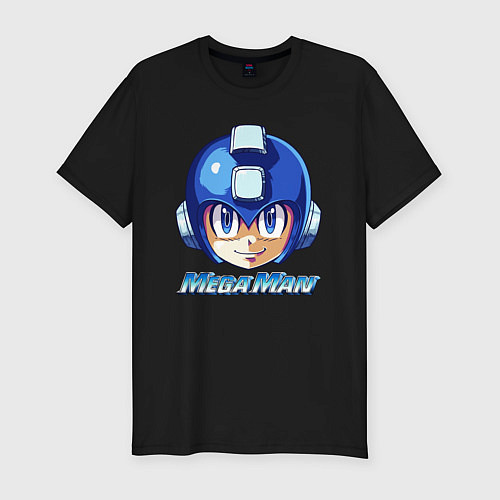 Мужская slim-футболка Mega Man - Rockman / Черный – фото 1