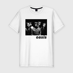 Мужская slim-футболка Черный принт OASIS