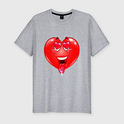 Футболка slim-fit THE HEART IN LOVE, цвет: меланж