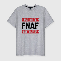 Футболка slim-fit FNAF: таблички Ultimate и Best Player, цвет: меланж