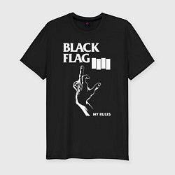 Футболка slim-fit BLACK FLAG РУКА, цвет: черный