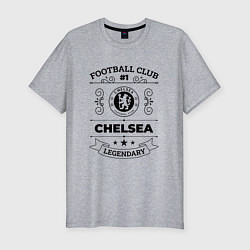 Мужская slim-футболка Chelsea: Football Club Number 1 Legendary