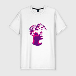 Футболка slim-fit 2pac in pink, цвет: белый