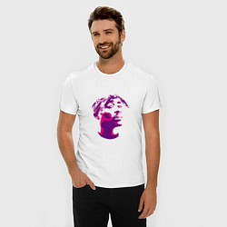 Футболка slim-fit 2pac in pink, цвет: белый — фото 2