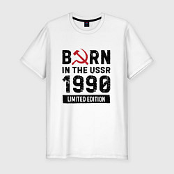 Футболка slim-fit Born In The USSR 1990 Limited Edition, цвет: белый