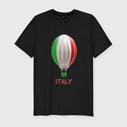 Мужская slim-футболка 3d aerostat Italy flag
