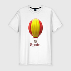 Мужская slim-футболка 3d aerostat Spanish flag