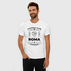 Футболка slim-fit Roma: Football Club Number 1 Legendary, цвет: белый — фото 2