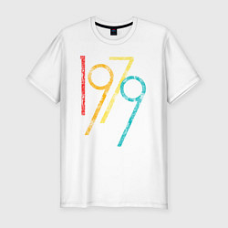 Мужская slim-футболка Огромное число 1979