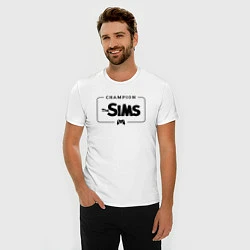 Футболка slim-fit The Sims Gaming Champion: рамка с лого и джойстико, цвет: белый — фото 2