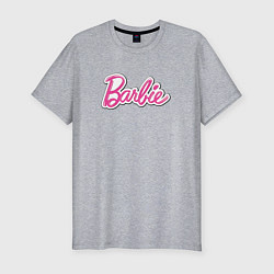 Футболка slim-fit Barbie logo, цвет: меланж