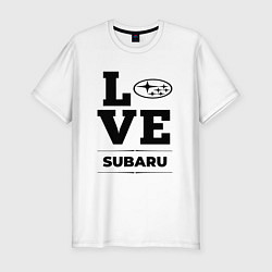 Мужская slim-футболка Subaru Love Classic