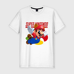 Футболка slim-fit SNES - Mario, цвет: белый