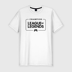 Мужская slim-футболка League of Legends Gaming Champion: рамка с лого и