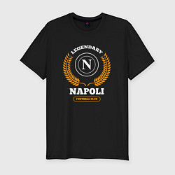 Мужская slim-футболка Лого Napoli и надпись Legendary Football Club