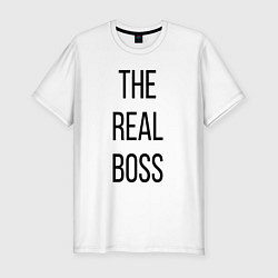Мужская slim-футболка The real boss!