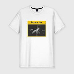 Мужская slim-футболка Брюс Ли в культовой позе