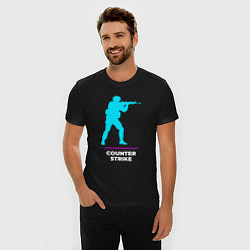 Футболка slim-fit Символ Counter Strike в неоновых цветах, цвет: черный — фото 2