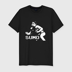 Мужская slim-футболка Sumo pixel art