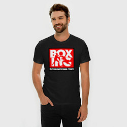 Футболка slim-fit Boxing team russia, цвет: черный — фото 2