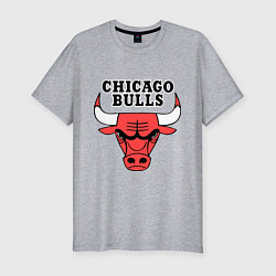 Футболка slim-fit Chicago Bulls, цвет: меланж