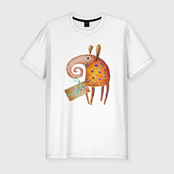Мужская slim-футболка Муравьед с подарком