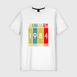 Мужская slim-футболка 1984 - Январь