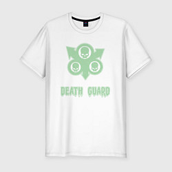 Мужская slim-футболка Гвардия смерти Нургла винтаж лого