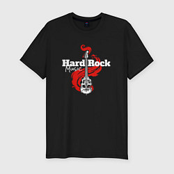 Футболка slim-fit Hard rock music, цвет: черный