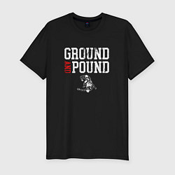 Мужская slim-футболка Ground And Pound Добивание ММА